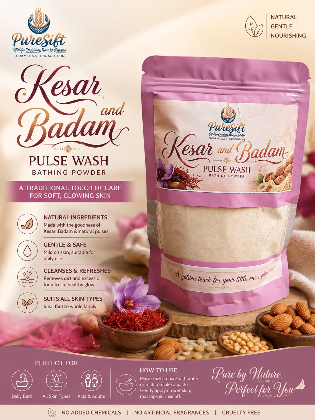 PureSift Kesar Badam Pulse Wash