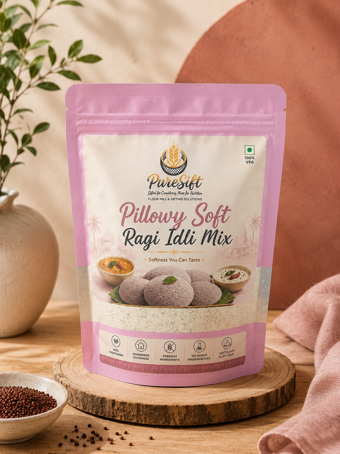 PureSift Pillowy Soft Ragi Idli Mix
