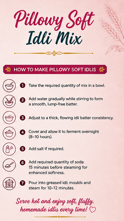 PureSift Pillowy Soft Idli Pre-Mix