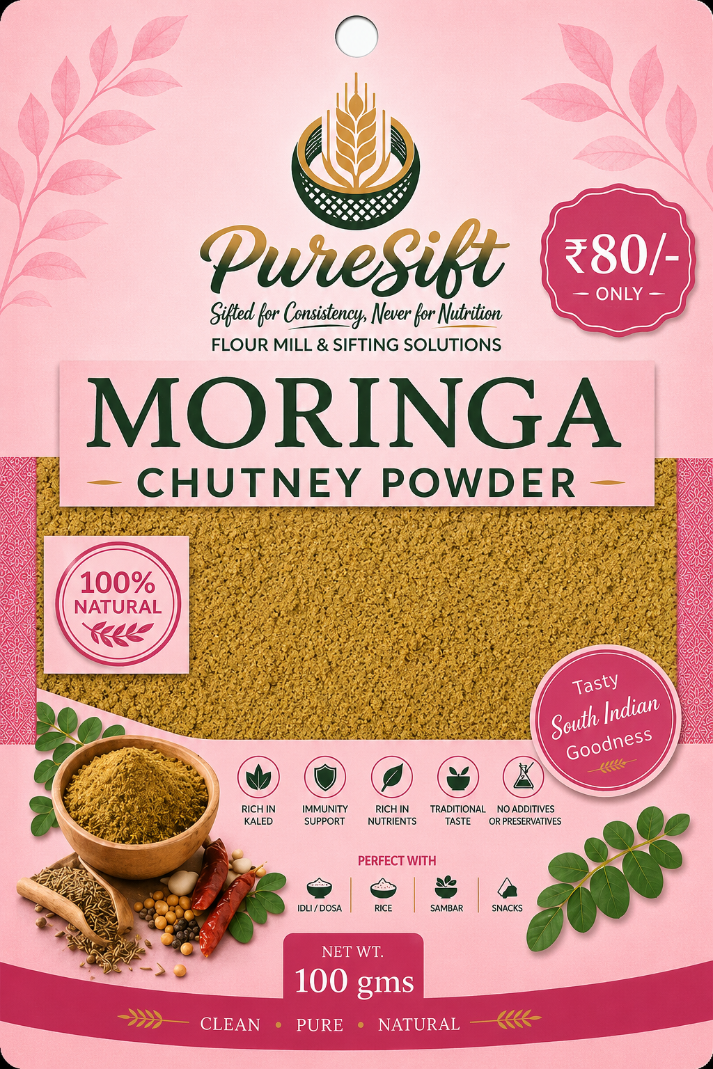 PureSift Moringa Chutney Powder