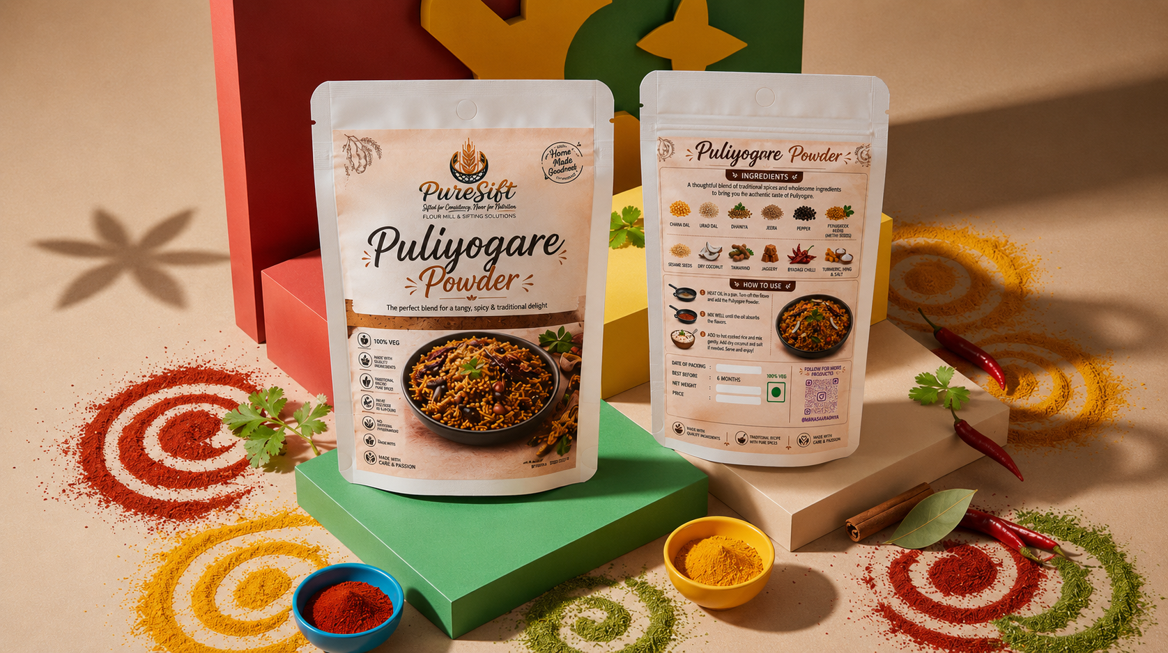 PureSift Puliyogare Powder